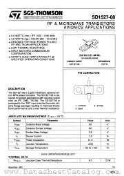 1527-8 datasheet pdf SGS Thomson Microelectronics