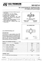 SD1527-8 datasheet pdf SGS Thomson Microelectronics
