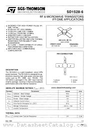 SD1528-6 datasheet pdf SGS Thomson Microelectronics