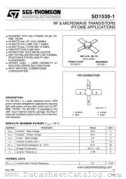 SD1530-1 datasheet pdf SGS Thomson Microelectronics