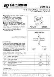 SD1536-3 datasheet pdf SGS Thomson Microelectronics