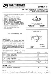 SD1536-8 datasheet pdf SGS Thomson Microelectronics