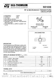 SD1838 datasheet pdf SGS Thomson Microelectronics