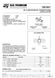 SD1847 datasheet pdf SGS Thomson Microelectronics