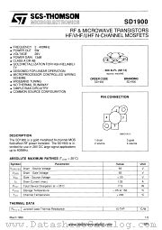 SD1900 datasheet pdf SGS Thomson Microelectronics