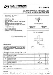 SD1904-1 datasheet pdf SGS Thomson Microelectronics