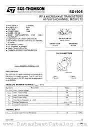 SD1905 datasheet pdf SGS Thomson Microelectronics