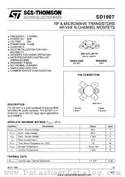 SD1907 datasheet pdf SGS Thomson Microelectronics