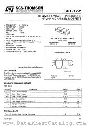 SD1912-2 datasheet pdf SGS Thomson Microelectronics