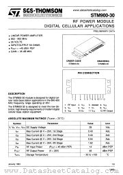 STM900-30 datasheet pdf SGS Thomson Microelectronics