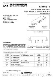 STM915-14 datasheet pdf SGS Thomson Microelectronics