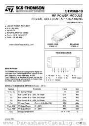 STM960-10 datasheet pdf SGS Thomson Microelectronics