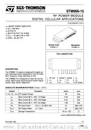 STM960-15 datasheet pdf SGS Thomson Microelectronics