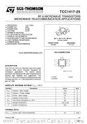 1417-25 datasheet pdf SGS Thomson Microelectronics