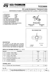 SD1805 datasheet pdf SGS Thomson Microelectronics