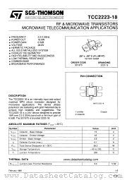 2223-18 datasheet pdf SGS Thomson Microelectronics