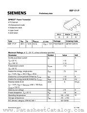 BSP171P datasheet pdf Siemens