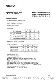 HYB3164160AT datasheet pdf Siemens