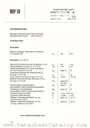 RHY10 datasheet pdf Siemens