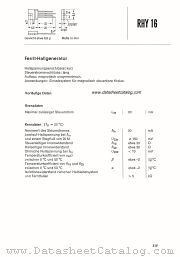 RHY16 datasheet pdf Siemens