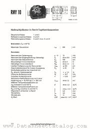 RMY10 datasheet pdf Siemens