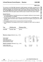 SAB3209 datasheet pdf Siemens