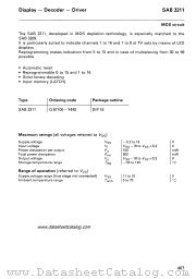 SAB3211 datasheet pdf Siemens