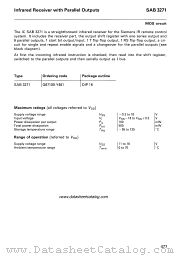 SAB3271 datasheet pdf Siemens