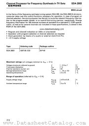 SDA2003 datasheet pdf Siemens