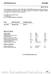 SDA2004 datasheet pdf Siemens