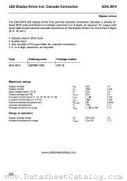 SDA2014 datasheet pdf Siemens