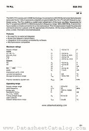 SDA3112 datasheet pdf Siemens