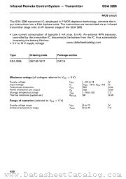 SDA3206 datasheet pdf Siemens