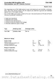 TDA1048 datasheet pdf Siemens