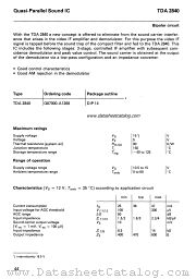 TDA2840 datasheet pdf Siemens