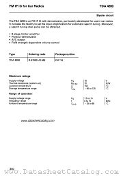 TDA4200 datasheet pdf Siemens