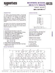 10125F datasheet pdf Signetics