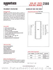 2580 datasheet pdf Signetics