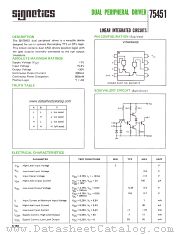 SN75451 datasheet pdf Signetics