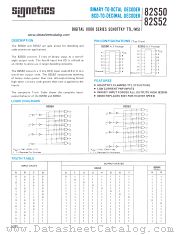 82S52 datasheet pdf Signetics