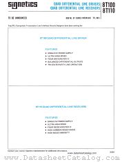 8T100 datasheet pdf Signetics