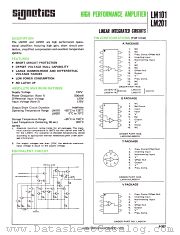 LM101H datasheet pdf Signetics