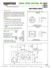 LM307 datasheet pdf Signetics