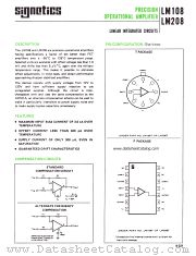 LM208F datasheet pdf Signetics