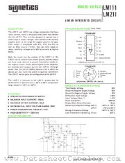 LM111D datasheet pdf Signetics