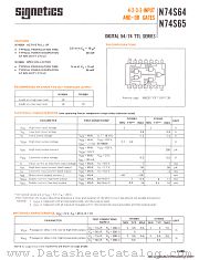 N74S65 datasheet pdf Signetics