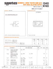 S5403A datasheet pdf Signetics