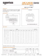 S54152 datasheet pdf Signetics
