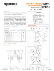 S54153F datasheet pdf Signetics
