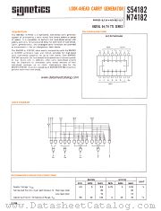 N74182 datasheet pdf Signetics